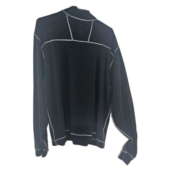 Cutter & Buck Sweater 1/4 Zip Pullover Men's Size L Black W/Grey Piping - Picture 3 of 4